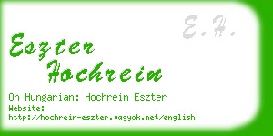 eszter hochrein business card